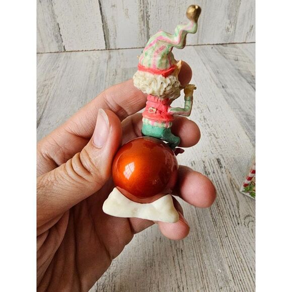 Enesco tiddles elf ornament Sandi zimnicki North Pole village figurine vintage r - Picture 4 of 8
